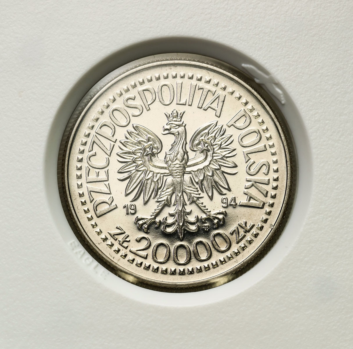 III RP. PRÓBA Nikiel 20 000 złotych 1994 – Mennica Warszawska